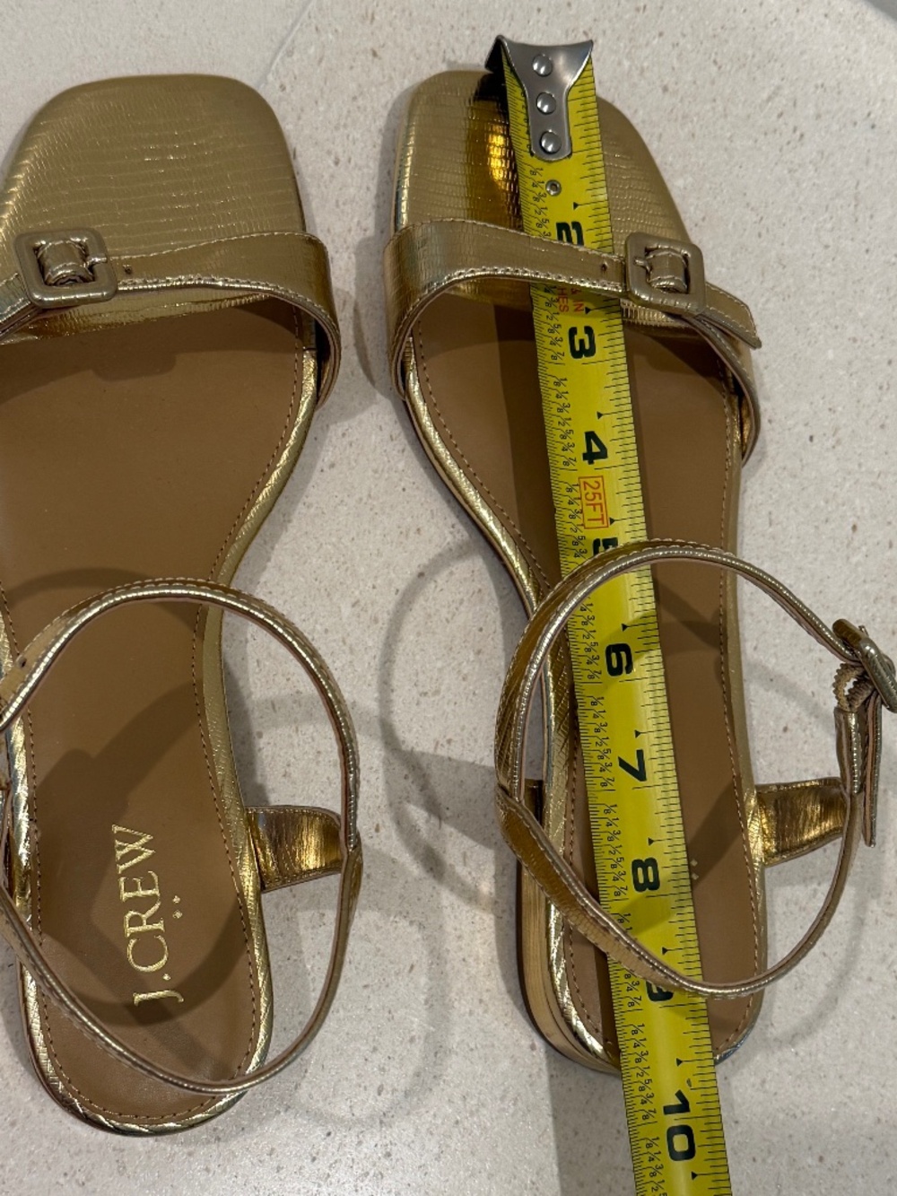 Gold Ankle-Strap Sandals - NEW!! - Picture 8 of 9